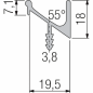 Preview: Alu-Griffleiste Typ C 1, E6/EV1, L: 2500 mm